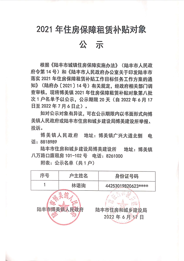 2021的住房保障租赁补贴对象公示（博美1户）.png