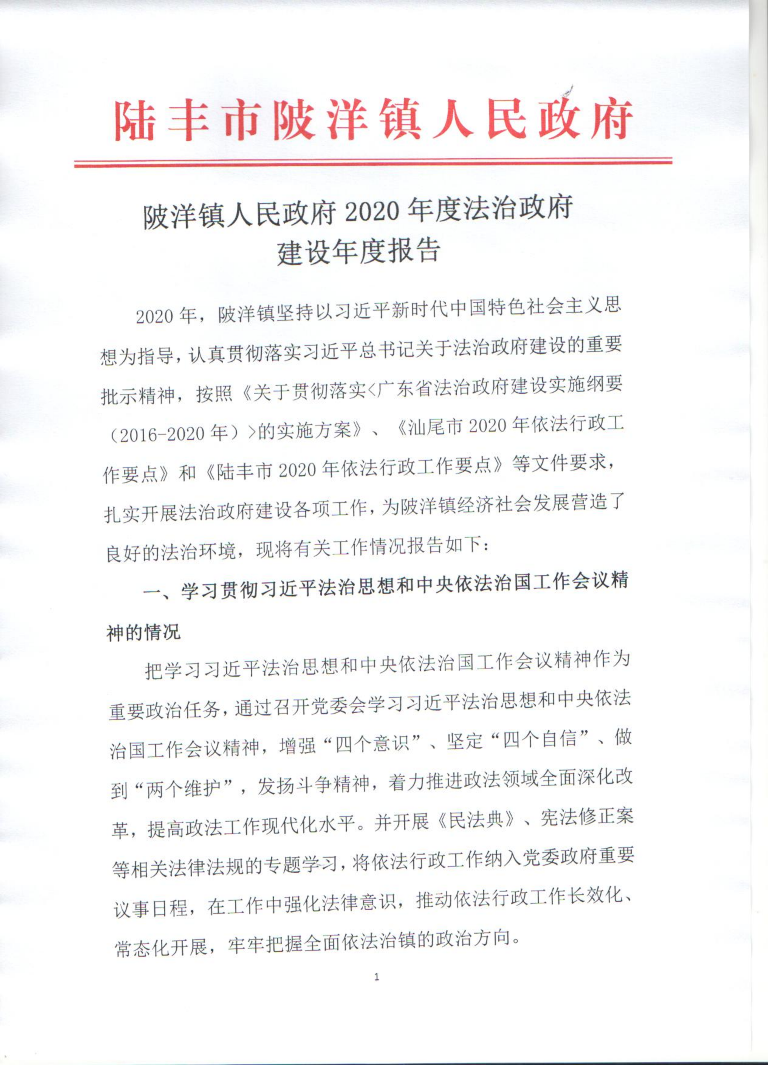 陂洋镇人民政府2020年度法治政府建设年度报告_00.png