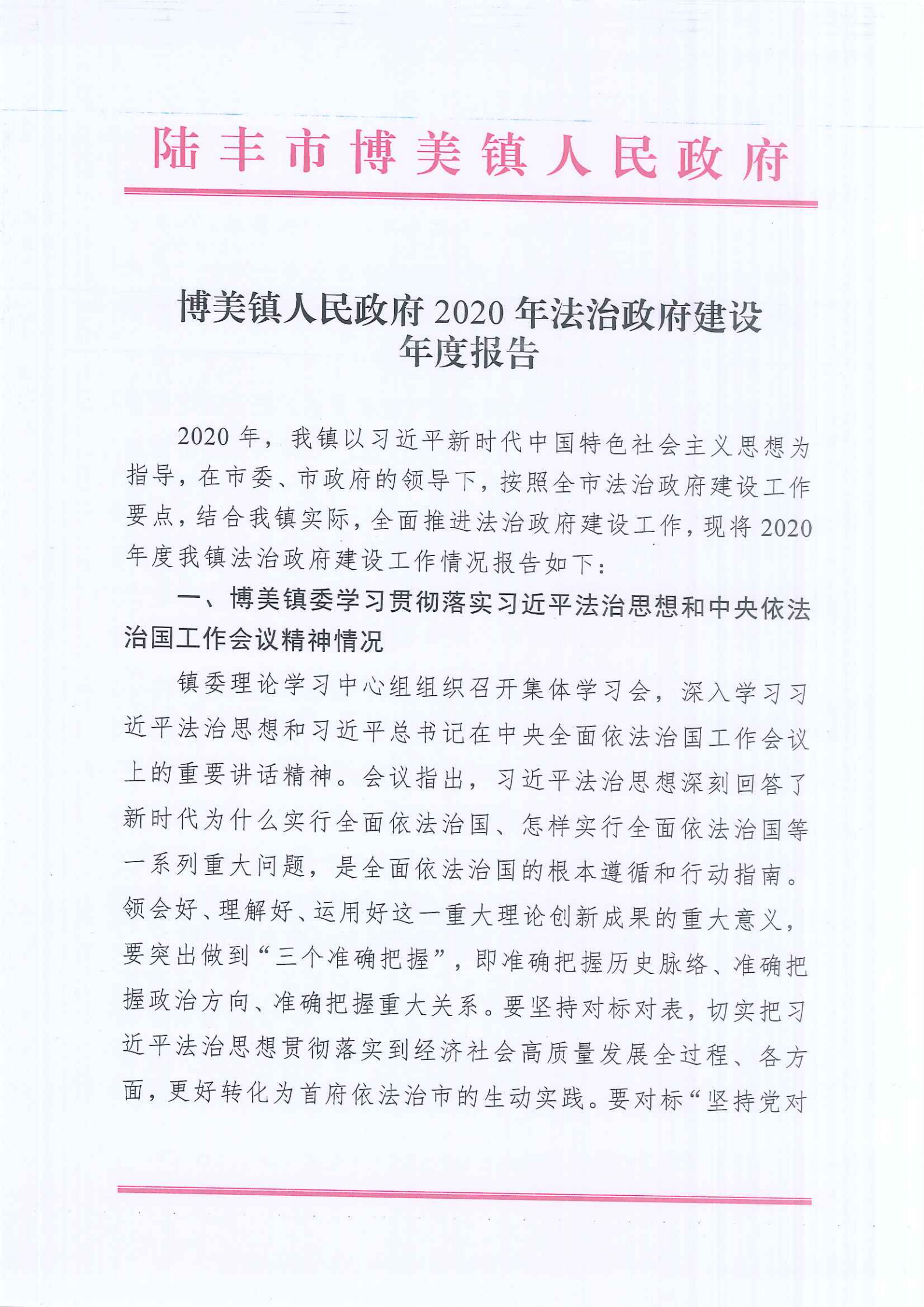 博美镇人民政府2020年法治政府建设年度报告_00.png