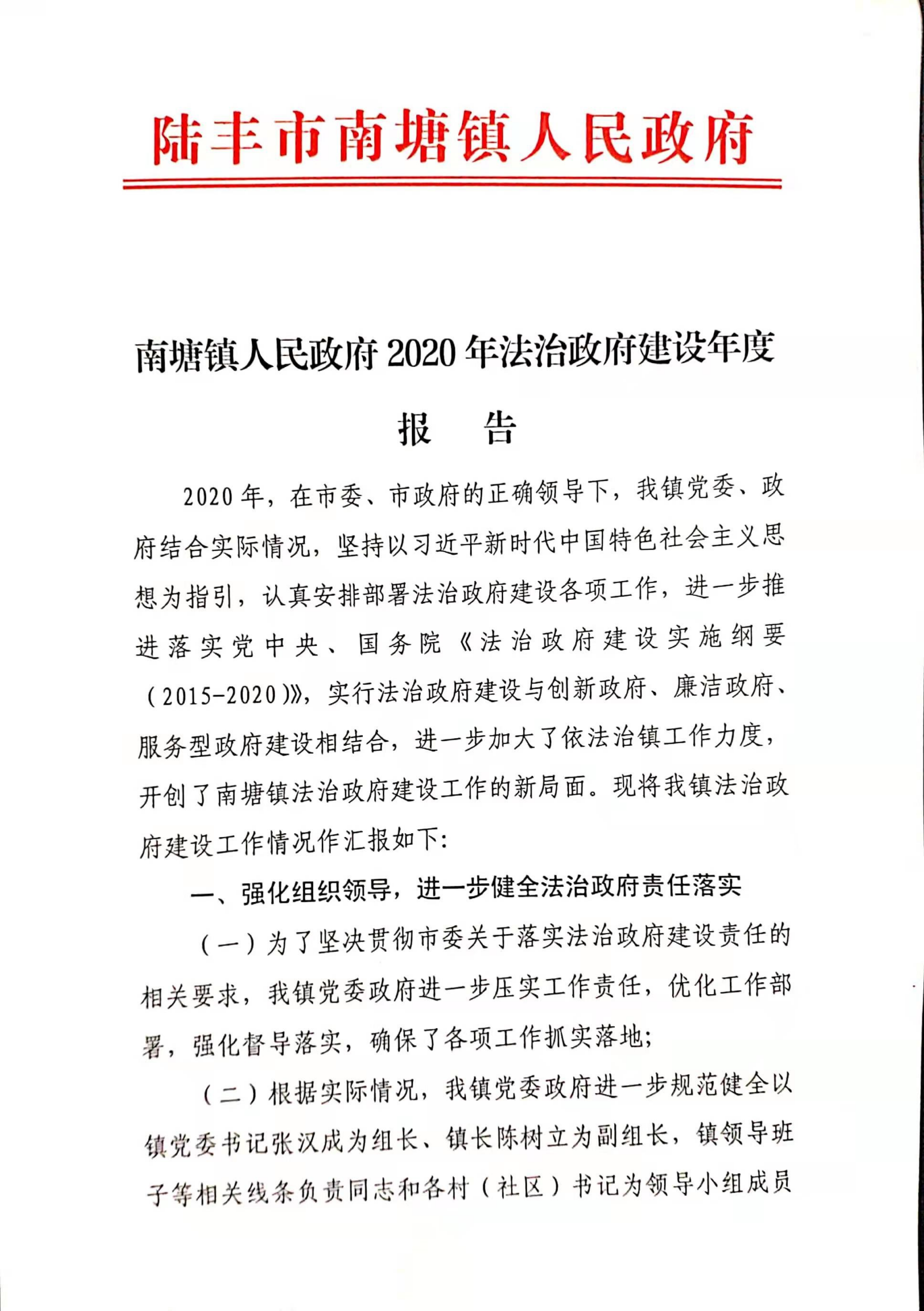南塘镇人民政府2020年度法治政府建设年度报告_00.png